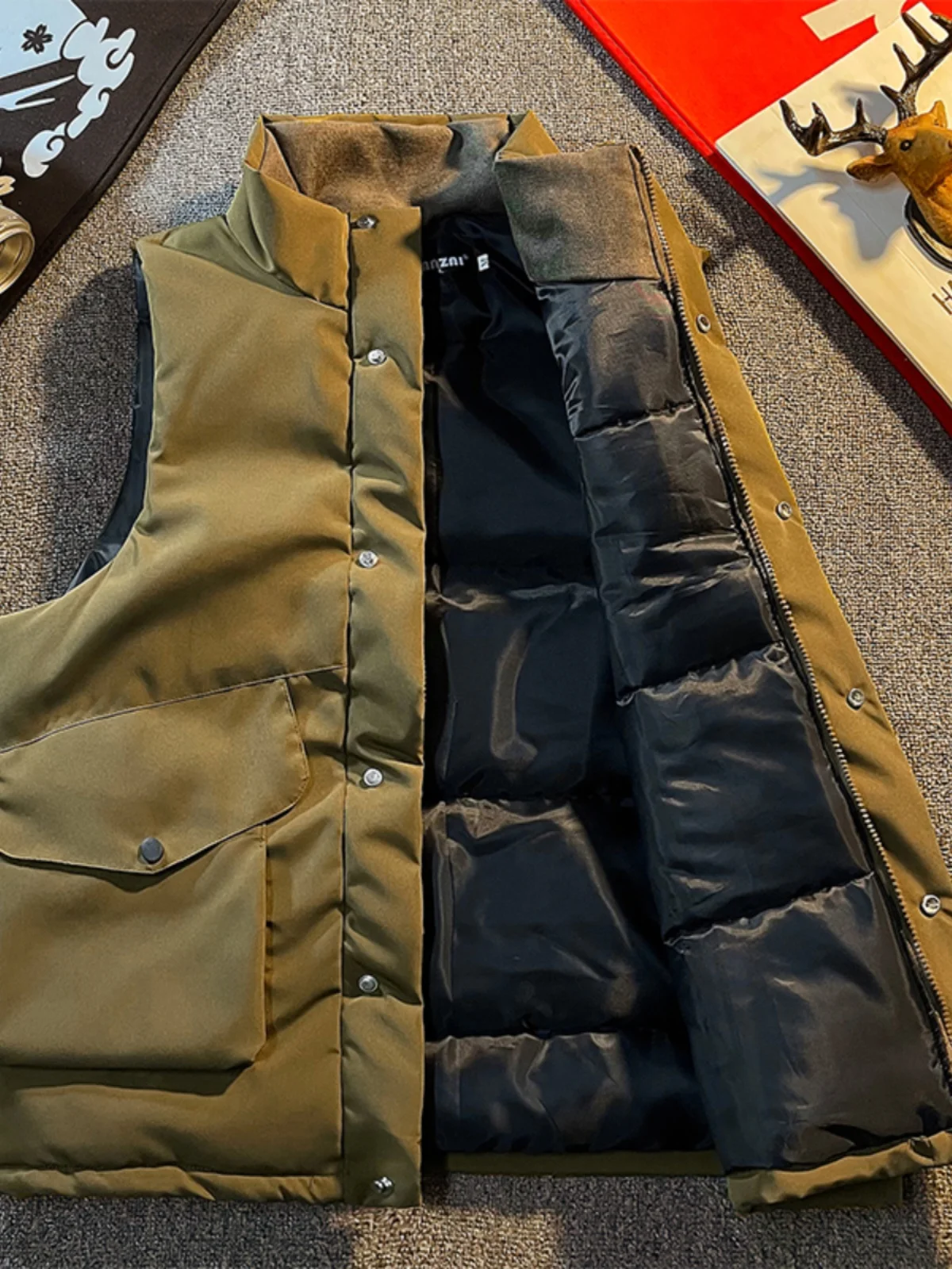 Японский модный жилет-карго Ciboy теплая пуховая куртка одежда с хлопковой