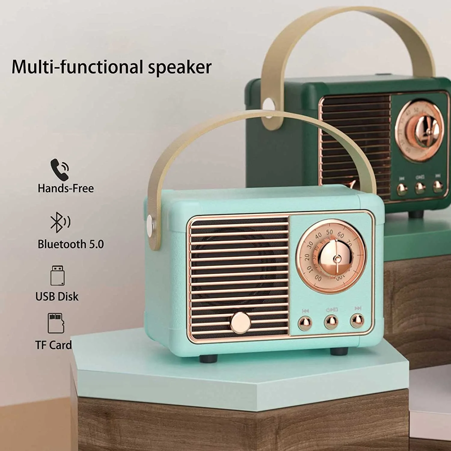 Оригинальный беспроводной Bluetooth-динамик Xiaomi Youpin сабвуфер в стиле ретро открытый