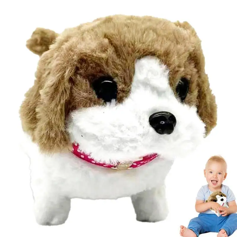 

Электронная Интерактивная собака, Роботизированная симуляция щенка, игрушка, плюшевая собака, веселая интерактивная игрушка, прогулки без Нодов