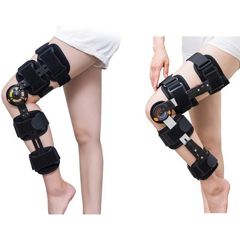 

Hinged Knee Brace Support - Torn Acl Meniscus Tear Surgery Recovery, Adjustable Post Op Knee Immobilizer Leg Stabilizer