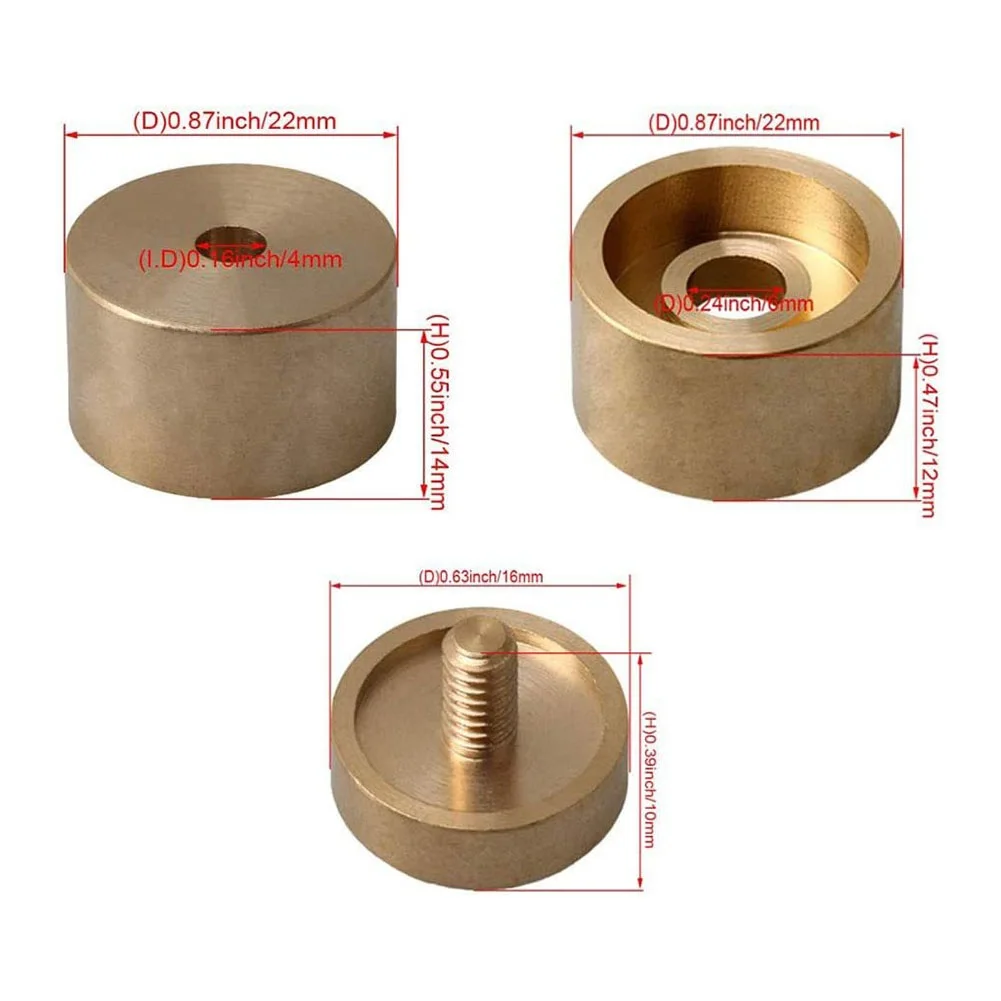 

1 Set Copper Trumpet Repairing Parts 16mm Gold For Trumpet Finger Button Replacement And Repairing Musical Brass Instruments
