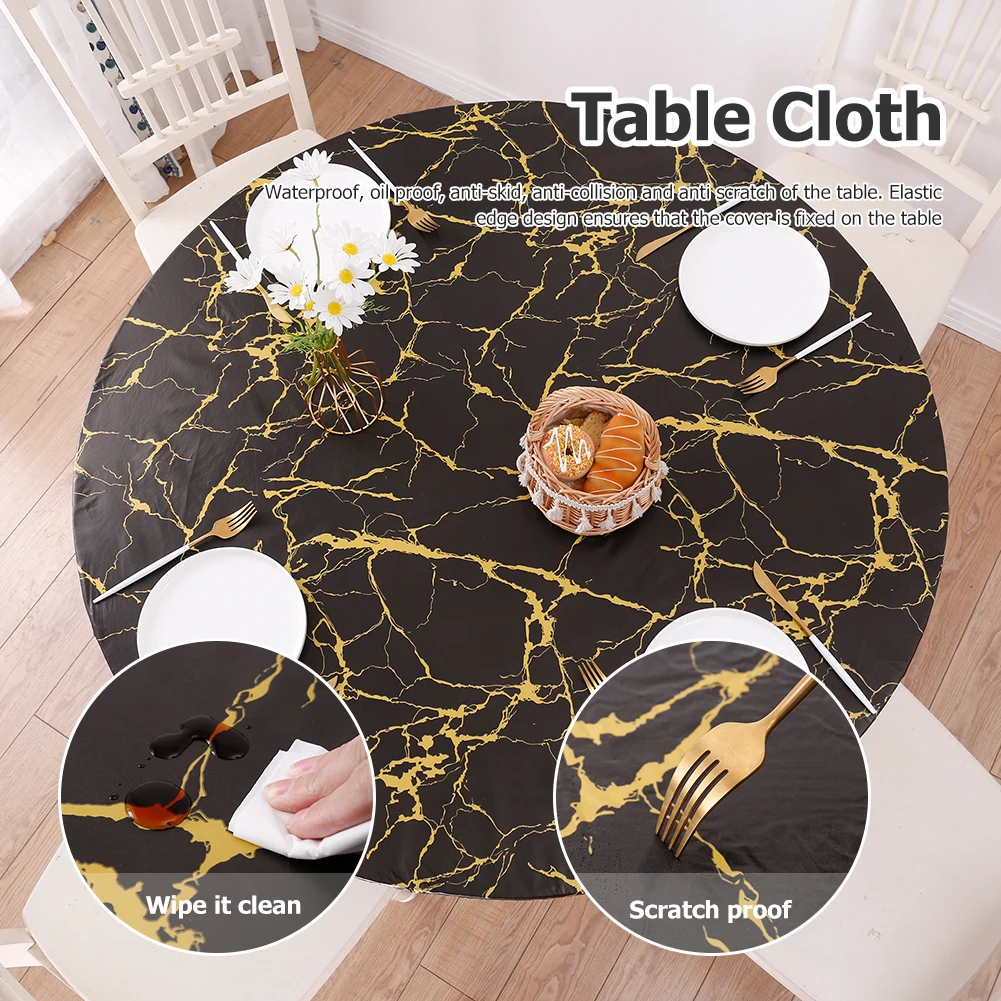 

Classic Pattern Kitchen Table Cover Scratchproof Waterproof Desk Table Cloth Household Dirt-proof for Picnics Barbecues Parties