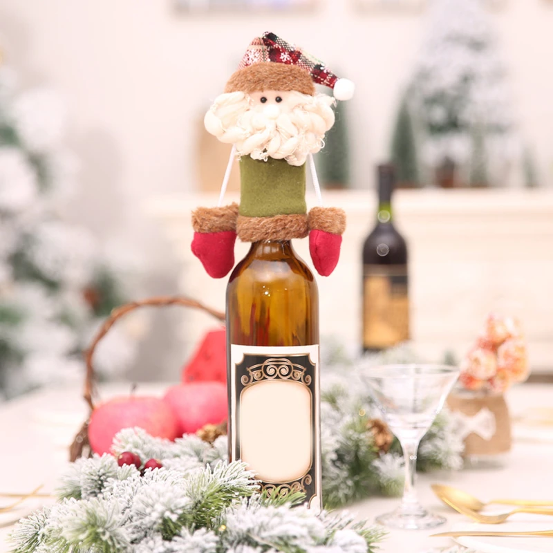 

Рождественский чехол для винной бутылки, Рождественский Декор для дома, Рождественский Декор для стола, рождественский подарок, с новым годом 2023