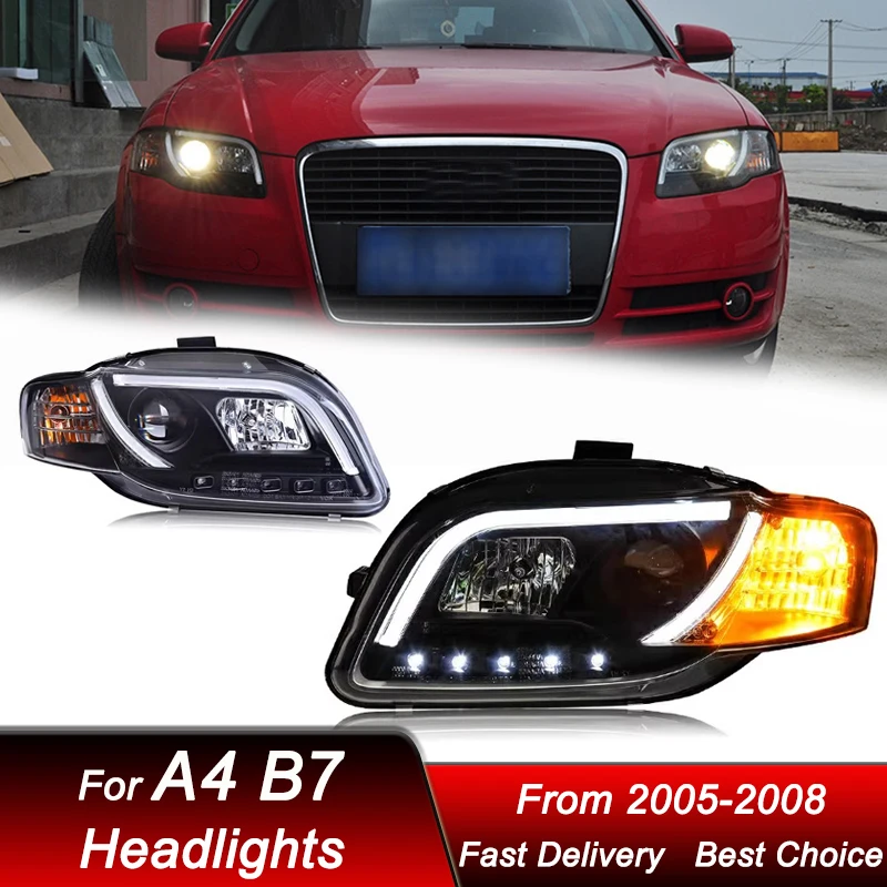 Автомобильные фары для Audi A4 B7 2005-2008 новый стиль стандартная фара в сборе