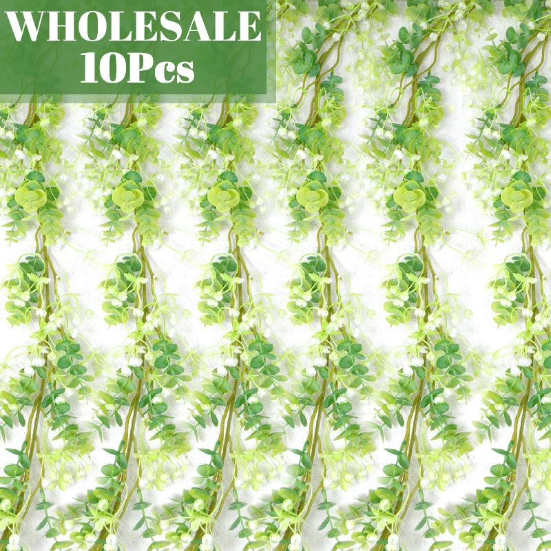 

Искусственные эвкалиптовые цветы, бутоны, искусственные растения для свадьбы, вечеринки, дома, настенные украшения для балкона, 10 шт., 100 см