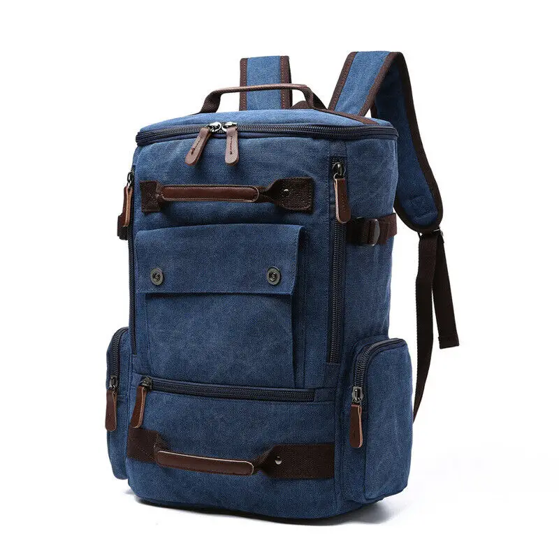 

Travel Bag Large Capacity Vintage Men's Backpack Canvas Rucksack Men School Bags