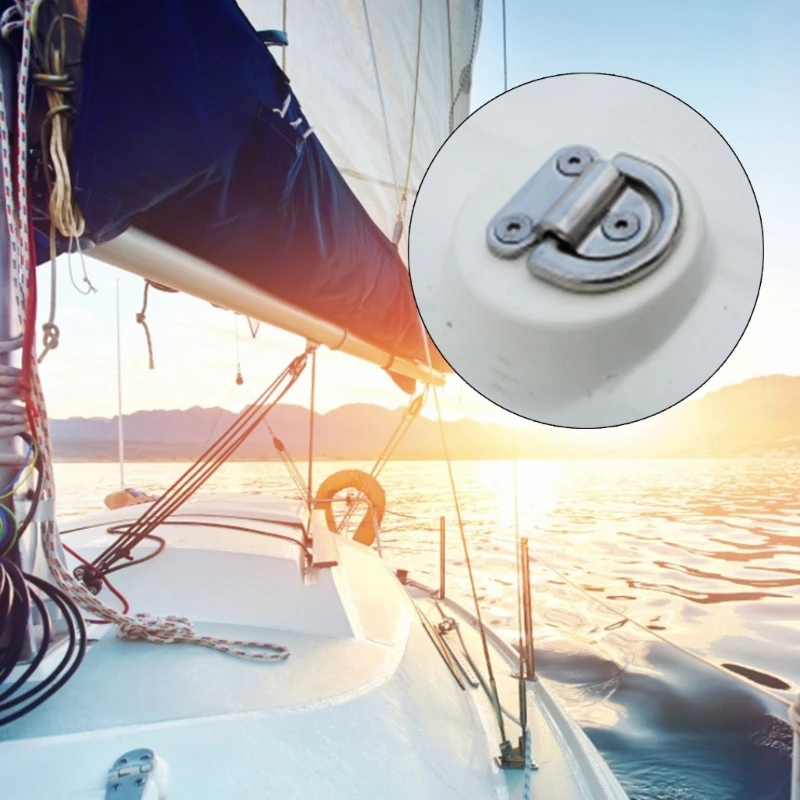 

Folding Pad Eye Anchor-Point 316 Stainless Steel D Ring Deck Lashing D Ring Tie Down Cleat for Marine Trailer 6/8/10mm