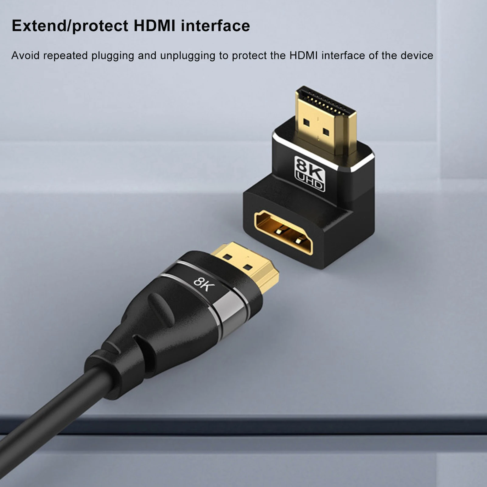 Прямоугольный адаптер высокой четкости вертикальный плоский L-образный