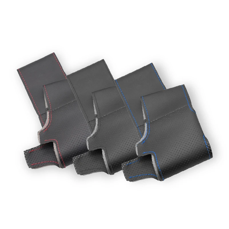 Перфорированная кожа из микрофибры автомобильный Стайлинг чехол на руль отделка