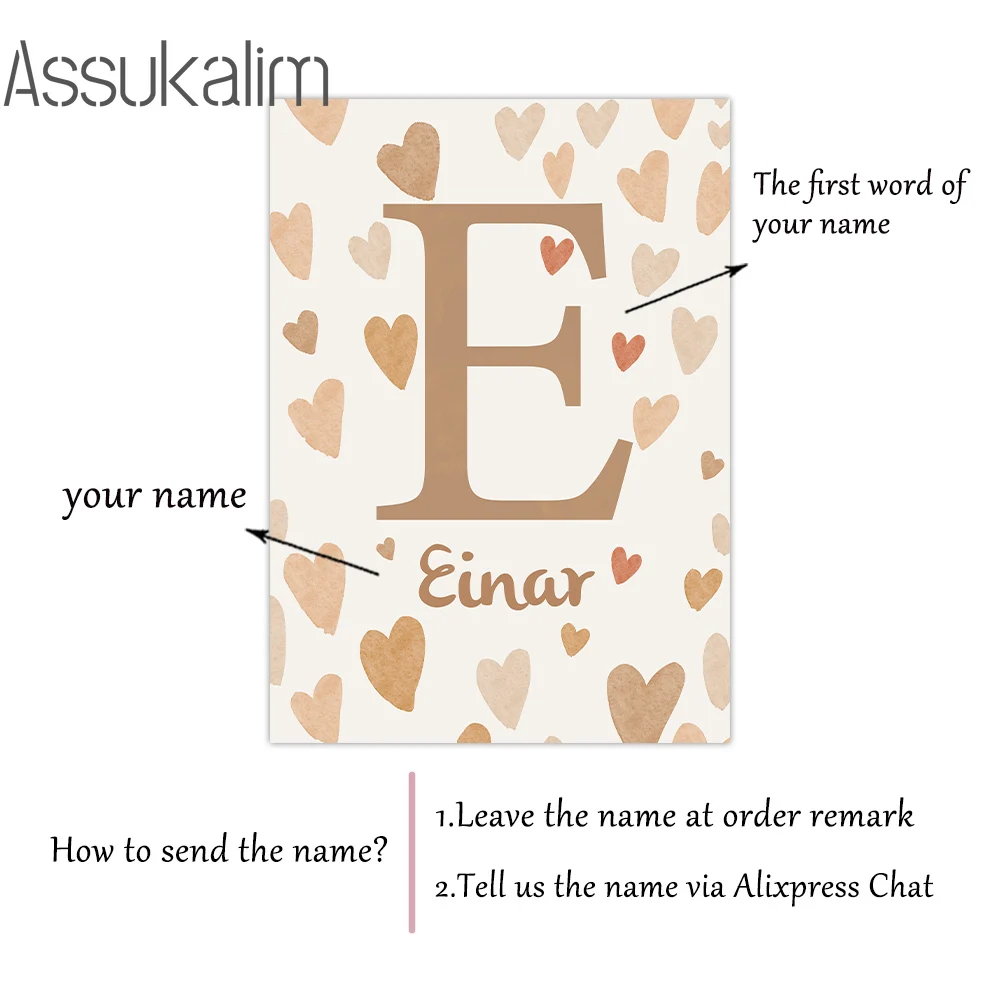 Художественный постер в стиле бохо с именем на заказ принтом единорога картины