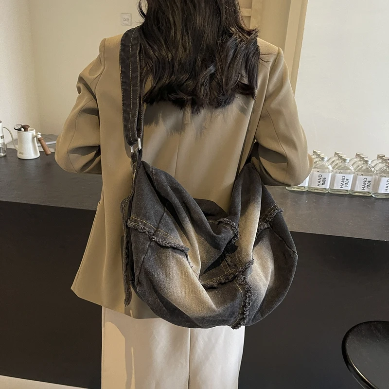 Женская джинсовая сумка Tie-dye новая женская сумка-мессенджер ковбойская