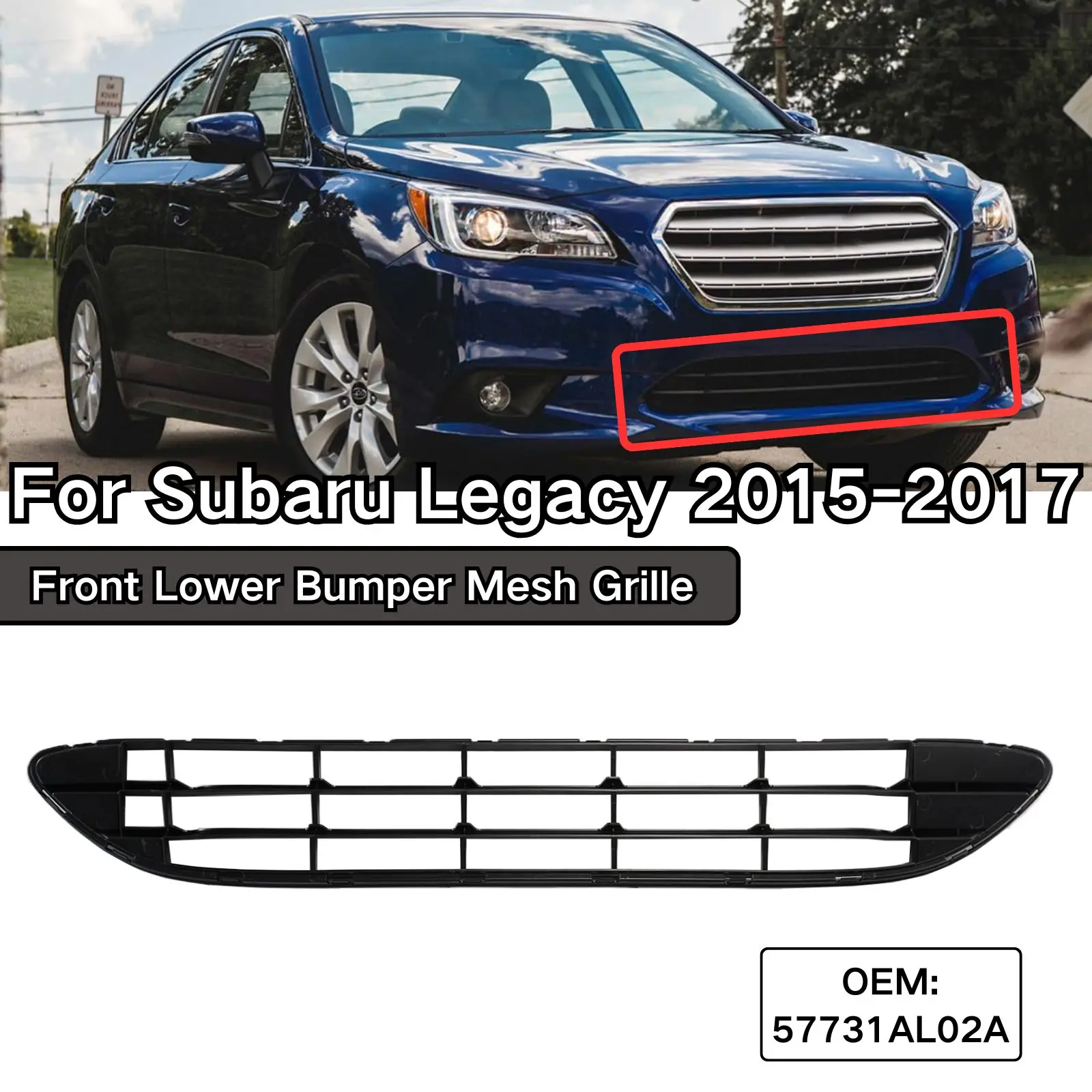 Передний нижний бампер автомобиля сетчатая решетка для Subaru Legacy 2015 2016 2017 крышка