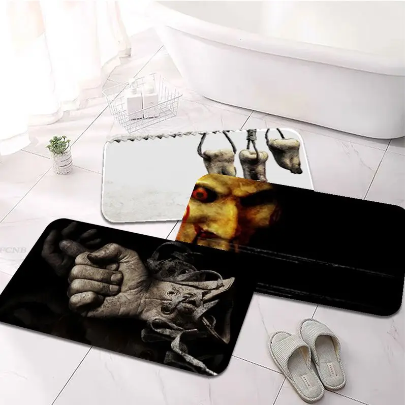 

Movie Saw Bathroom Mat Non-Slip Laundry Room Mat Laundry Decor Balcony Child Living Room Welcome Doormat