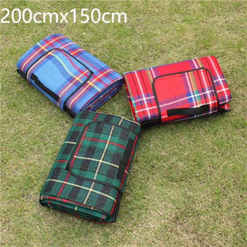 

2 Size Folding Camping Mat Outdoor Beach Picnic Lightweig Waterproof Sleeping Camping Pad Mat Moistureproof Plaid Blanket