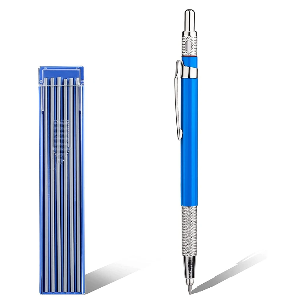 , With 12pcs Pencils Refills, Mechanical Pencils For Steel Cutting, Automatic Pencils Set 2mm