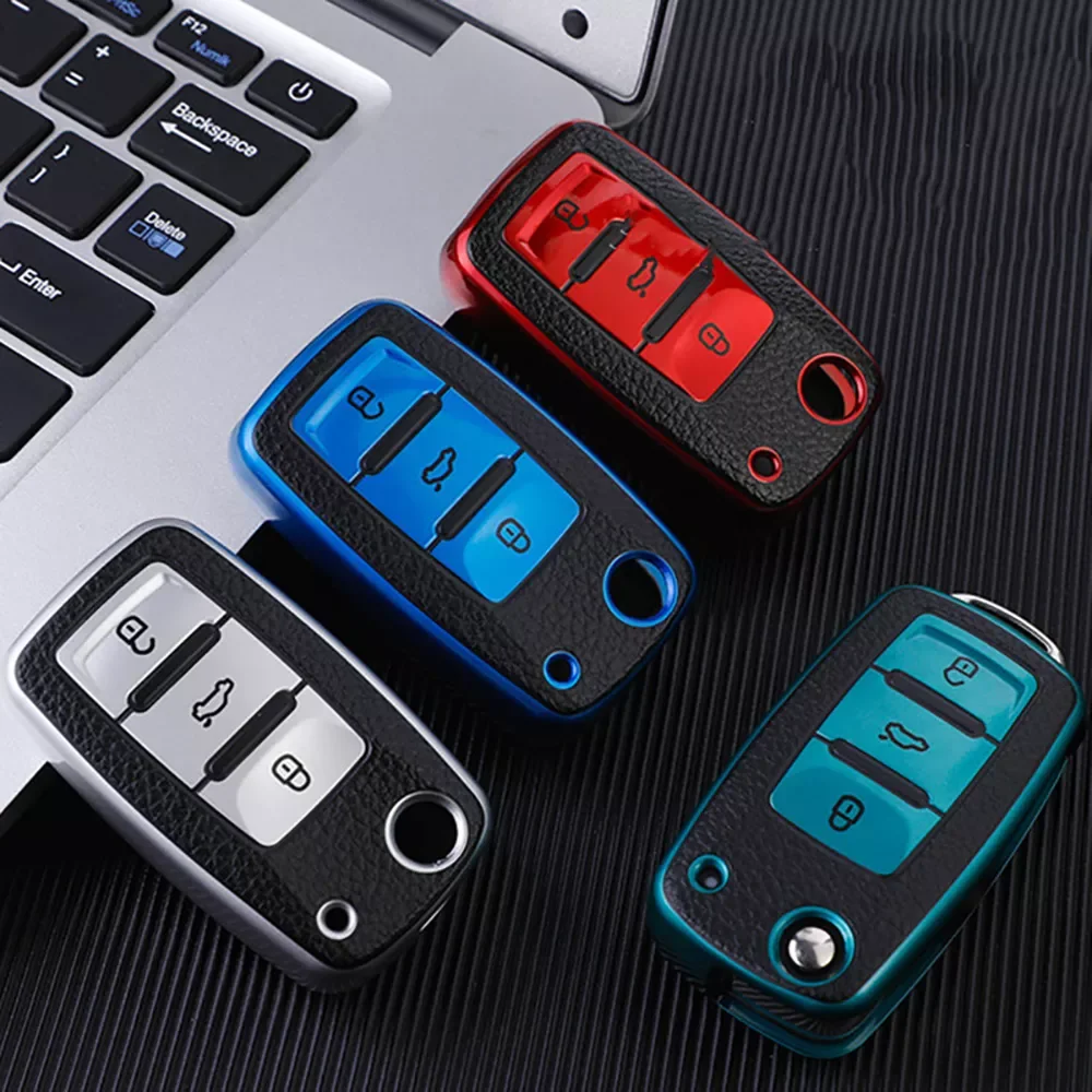 

1pcs TPU Car Key Case For Volkswagen Beetle Caddy Eos Golf Jett Polo Scirocco Tiguan for SKODA Rapid Superb Octavia Yeti Fabia