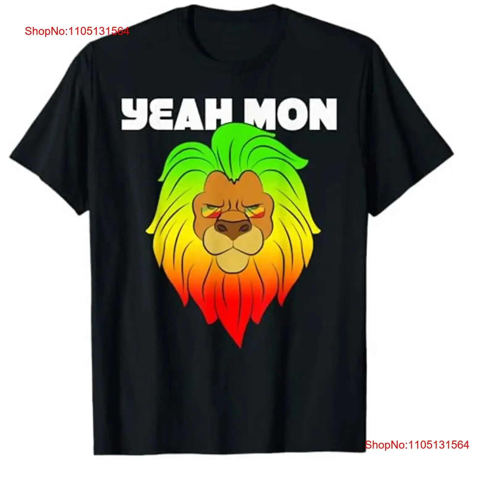 Фото Футболка Yeah Man Mon Rasta Lion Reggae, винтажная стираная дышащая модная эластичная дизайнерская одежда унисекс №1