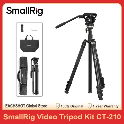 SmallRig CT-210 Профессиональный комплект штатива для видеокамеры Монопод с выравнивающим основанием Жидкостная головка для видеокамеры DSLR