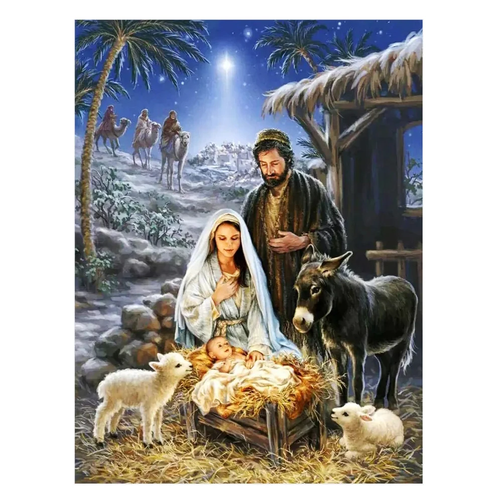 Hot Selling Religious Patron Saint 5D Artificial Diamond Painting Set DIY Handmade Diamond Mosaic Art Embroidery Creative Gift