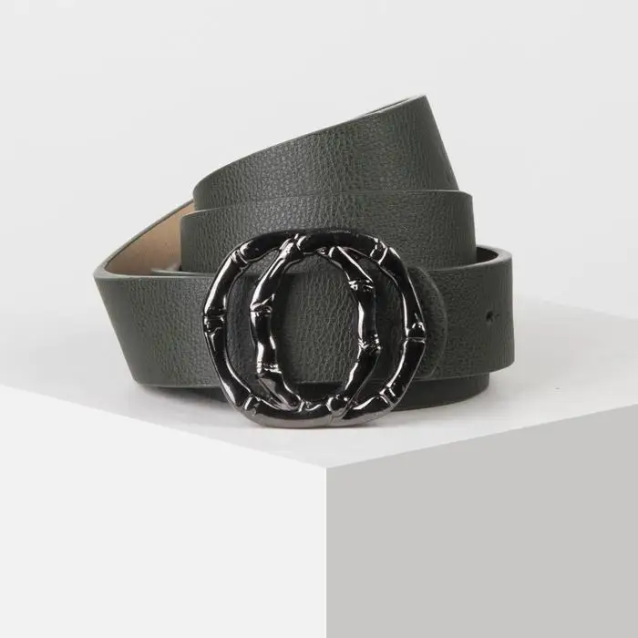 Ремень женский ширина - 2 8 см пряжка металл цвет тёмно-зелёный |