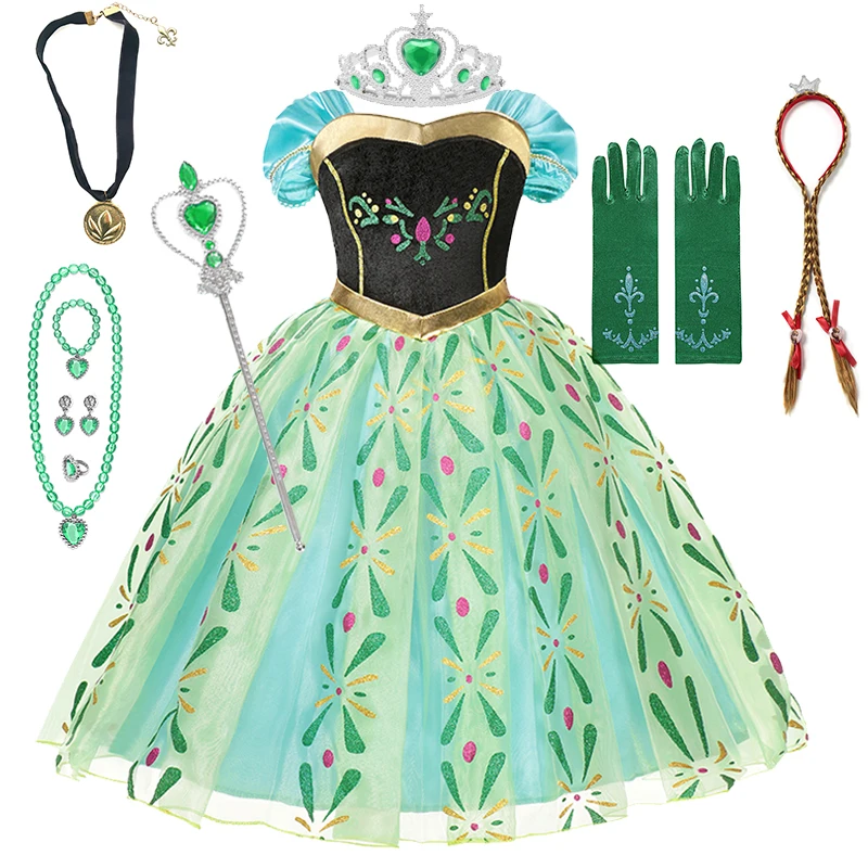 Детское платье принцессы Анны и Эльзы из мультфильма Холодное сердце