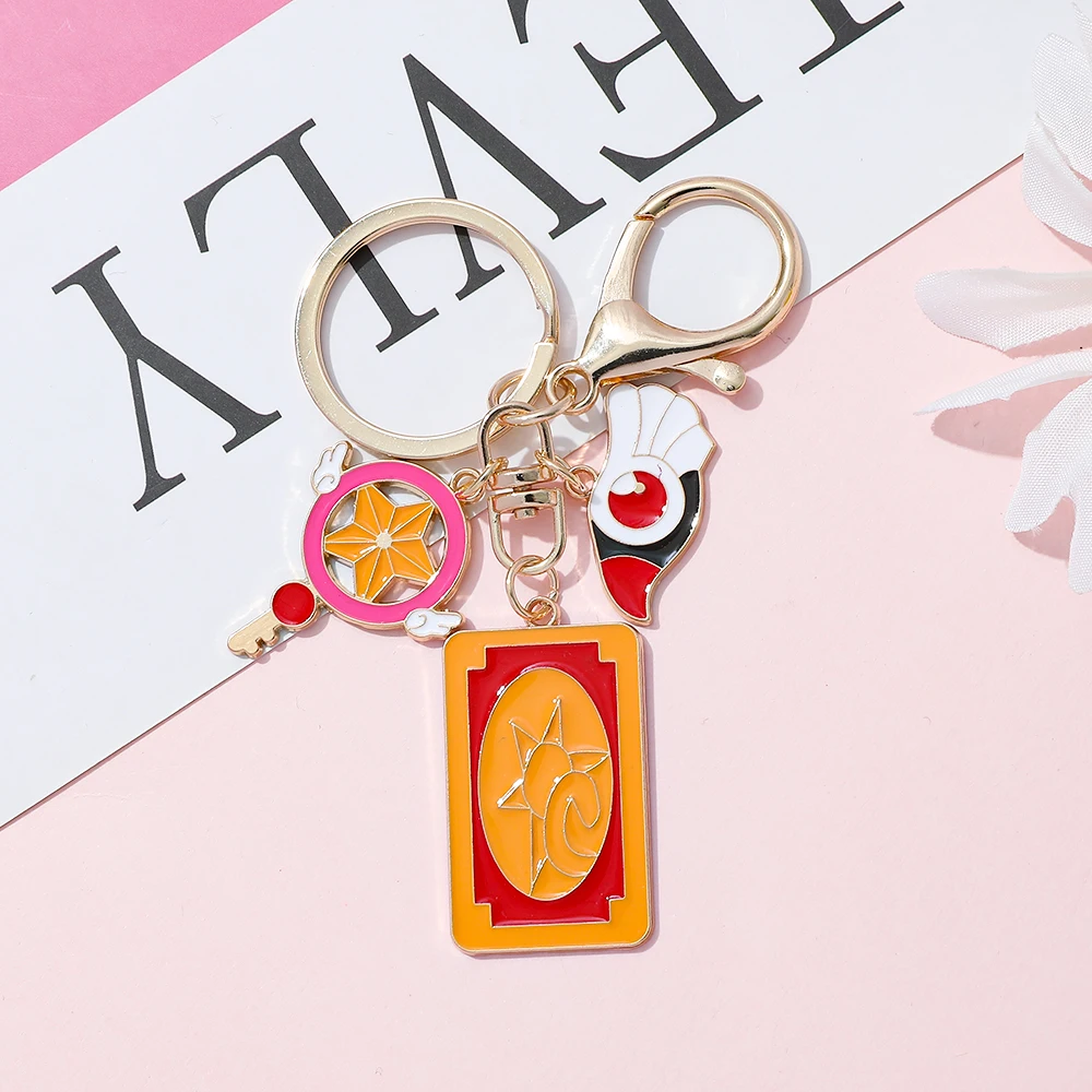 Фото Kawaii мультфильм анимация Cardcaptor волшебная карта Сакура очаровательный брелок креативный милый брелок для рюкзака аксессуары подарки №2
