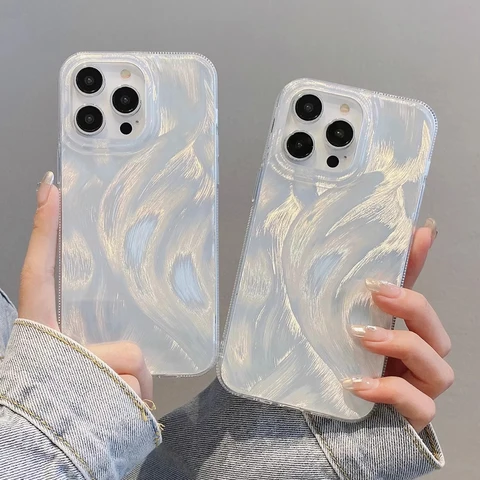 Силиконовый чехол для телефона с градиентным лазером для iPhone 16, 15, 14, 13, 12, 11 Pro Max Plus, полностью противоударный Противоскользящий мягкий чехол-бампер