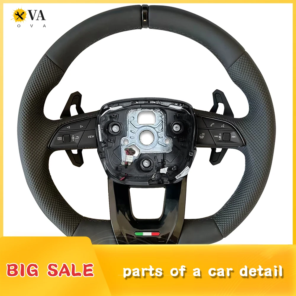 Полуперфорированный кожаный многофункциональный руль с подогревом подходит для