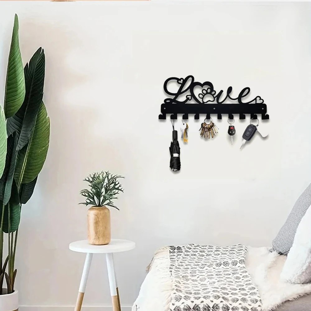 1 шт. металлический держатель для ключей 10 крючков