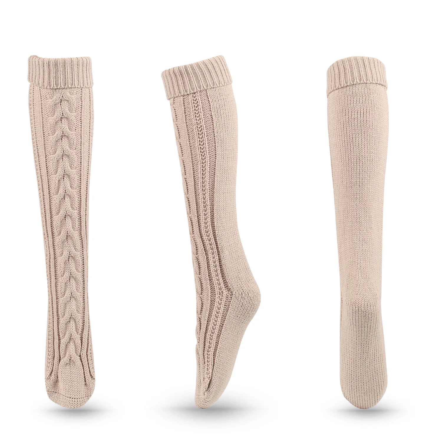 Новинка женский осенне-зимний теплый шерстяной комплект чулок носки выше колена