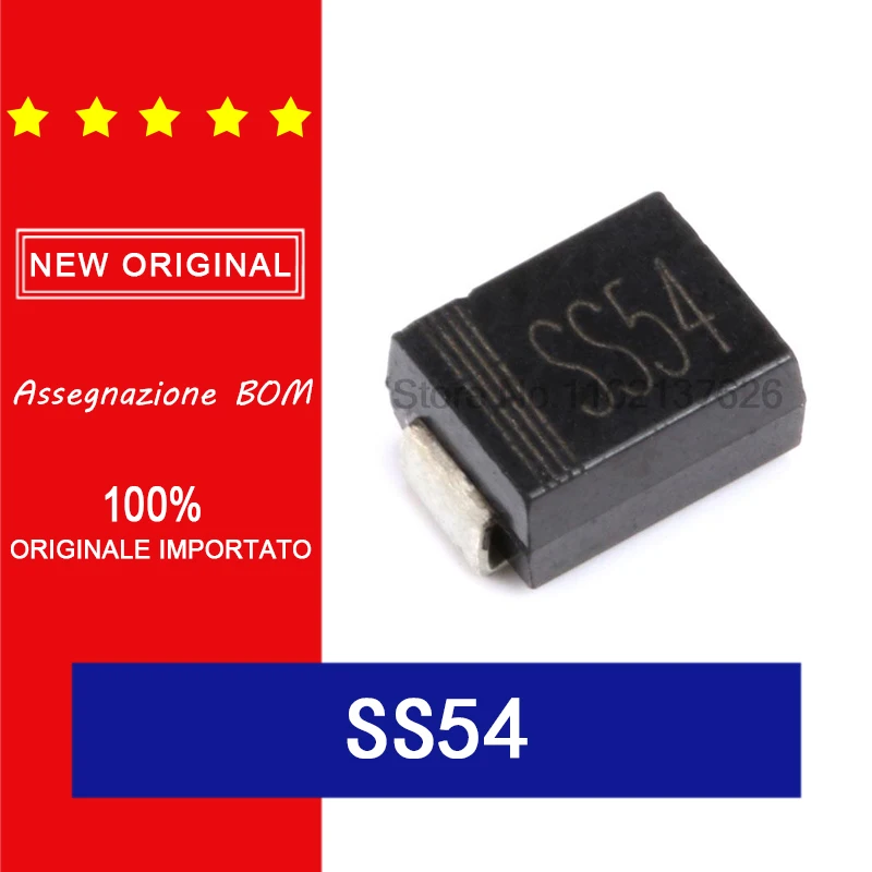 100% оригинальный 10 шт./лот SMD диод Шоттки ss54 do-214 40V 5A SMB |
