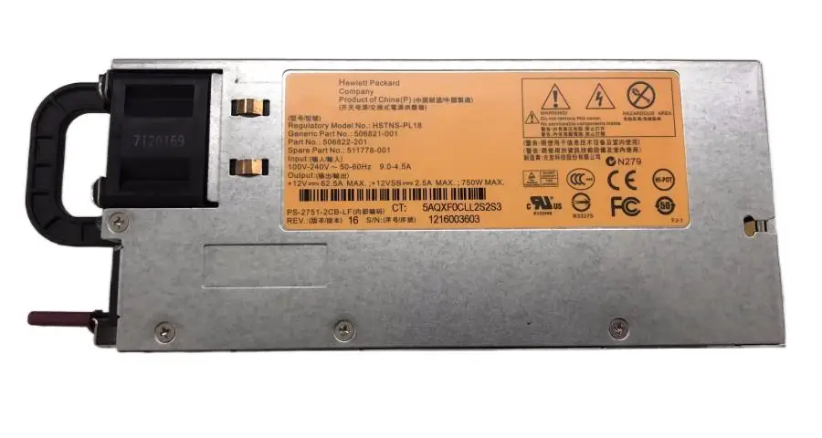 Оригинальный 100% Аутентичный 512327-B21 750W 506821-001,511778-001,506822-101