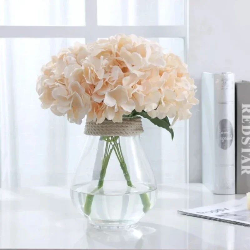 Искусственные цветы шелковый букет гортензий для свадьбы дома вечеринки