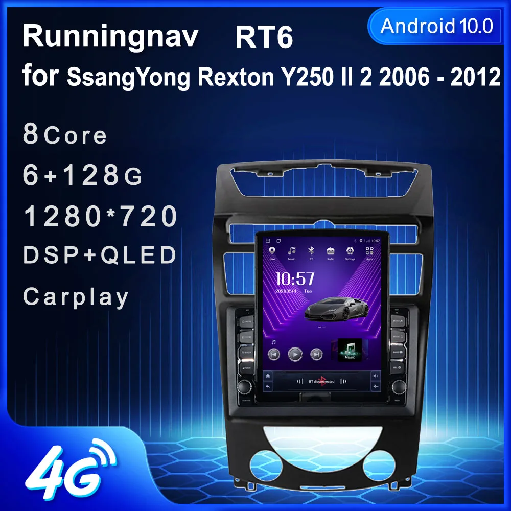 Runningnav Для SsangYong Rexton Y250 II 2 2006 - 2012 Tesla Тип Android автомобильное радио мультимедийный