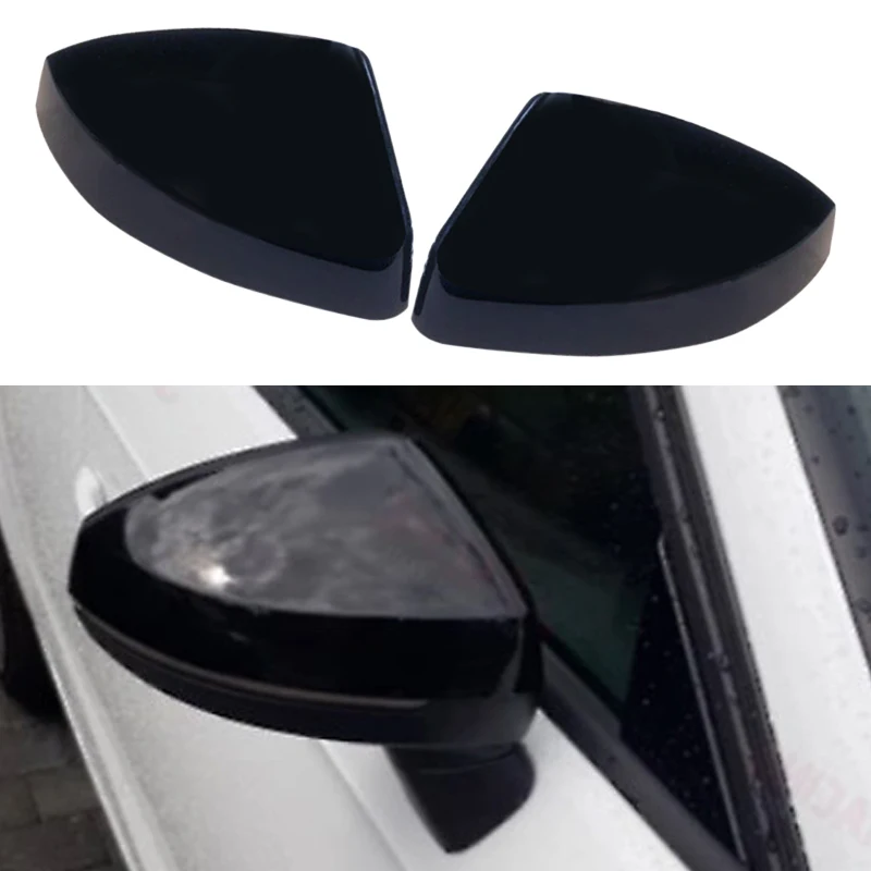 

1 Pair Glossy Black ABS Car Left Right Side Rearview Mirror Cover Cap Fit for Audi A3 S3 8V RS3 2013 2014 2015 2016 2017-2019