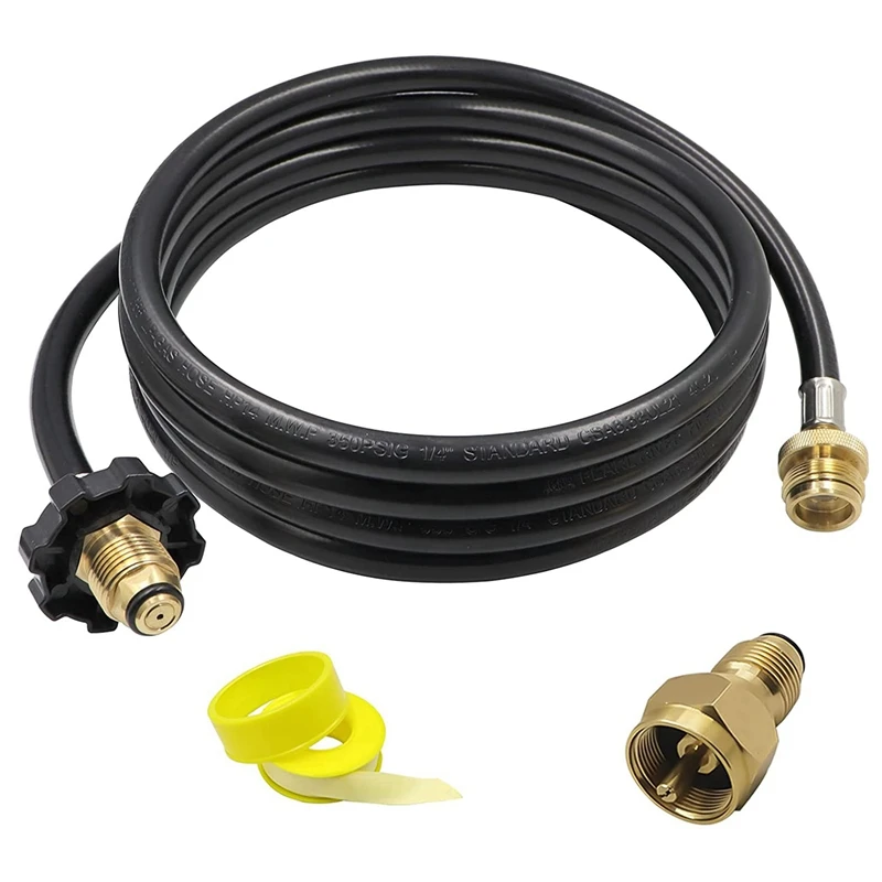 

6FT Propane Hose Adapter 5Lb to 100Lb,High Pressure Propane Adapter Hose for Camping Stove, Outdoor Heater