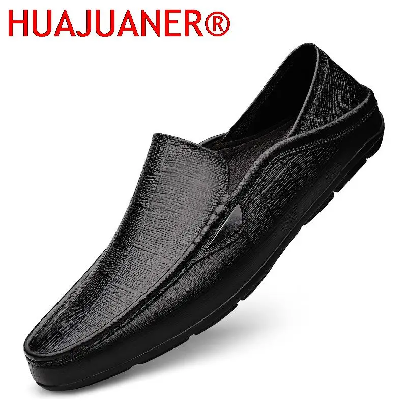 

Genuine Leather Loafers Men Driving Shoes Luxury Brand Cow Leather Casual Men's Shoes Handmade Classic Moccasins Man Boat Shoes