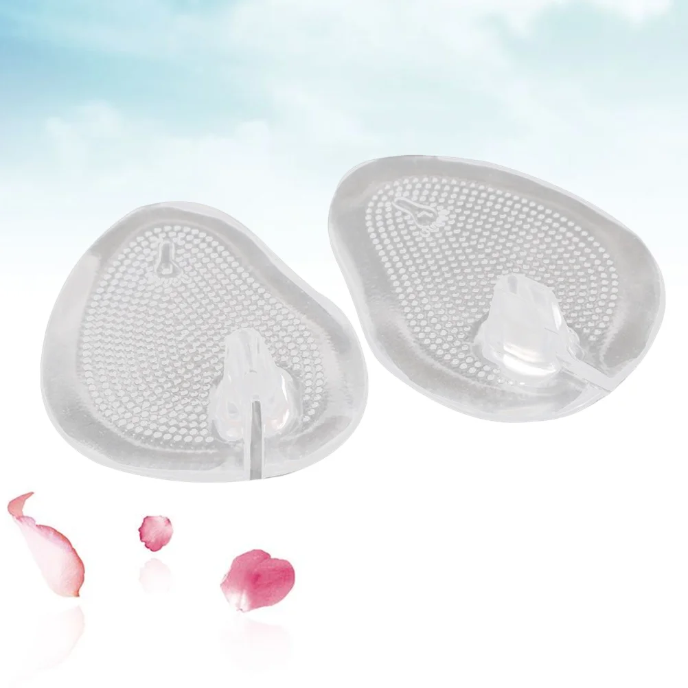 

3 Pair of Forefoot Half Insoles Transparent Flip-flops Cushions Self-adhesion Shoe Insoles for Foot