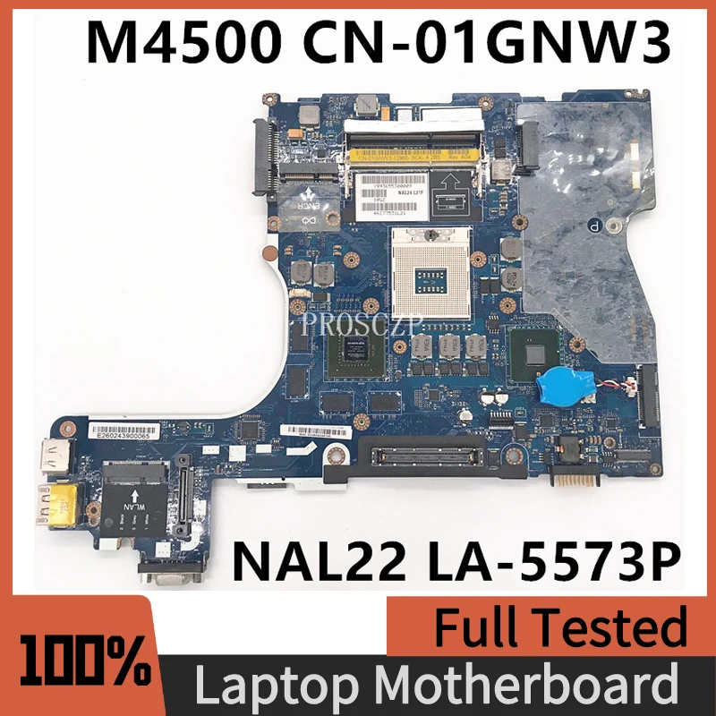 

CN-01GNW3 01GNW3 1GNW3 High Quality Mainboard For DELL Precision M4500 Laptop Motherboard NAL22 LA-5573P 100% Full Working Well