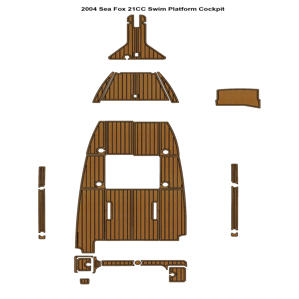 2004 Sea Fox 21CC Плавательная платформа Кокпит Лодка EVA Тиковая палуба Пенопластовый