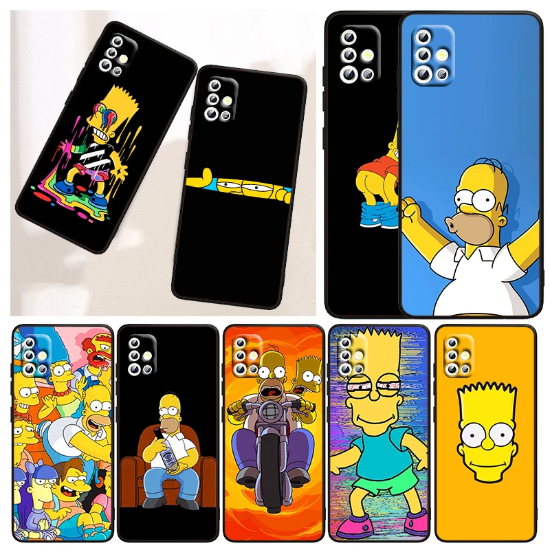 

Animation Simpsons For Samsung Galaxy A91 A81 A71 A51 5G UW A03 A01 A21 A11 A41 A31 A21S Core Black Capa Phone Case