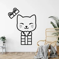 cartoon wall stickers cat cute murals for kids rooms livingroom background stairs home decoration decals vinyl poster hj1218