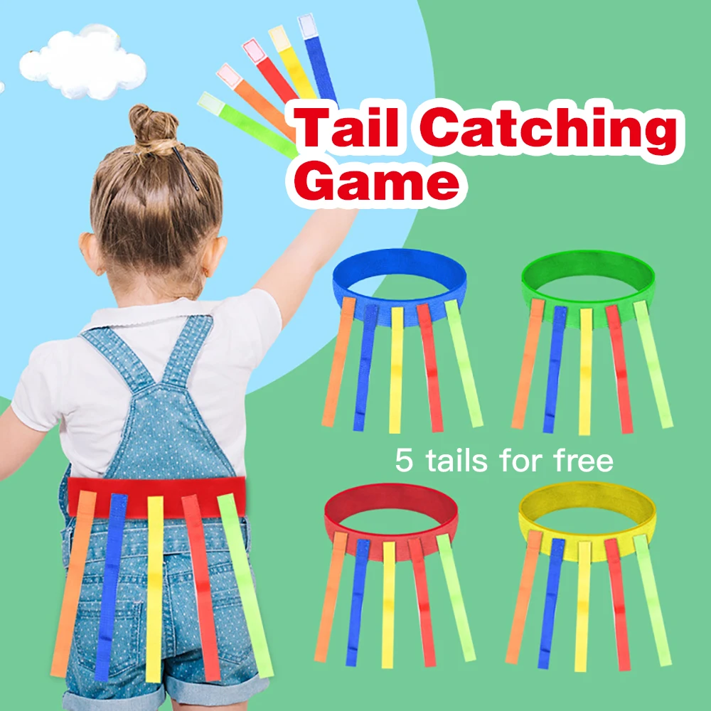 

Catch Tail Props Outdoor Funny Game Toy Belt Kindergarten Collective Game Pulling Tail Parent-child Teamwork Game Skill Training