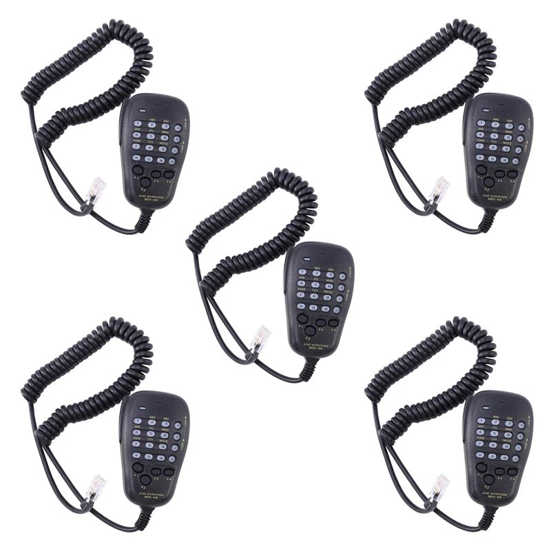 

5X Speaker For YAESU MH-48 MH-48A6J DTMF Speaker Microphone For FT-8800R FT-8900R FT-7900R FT-1807 FT-7800R FT-2900R