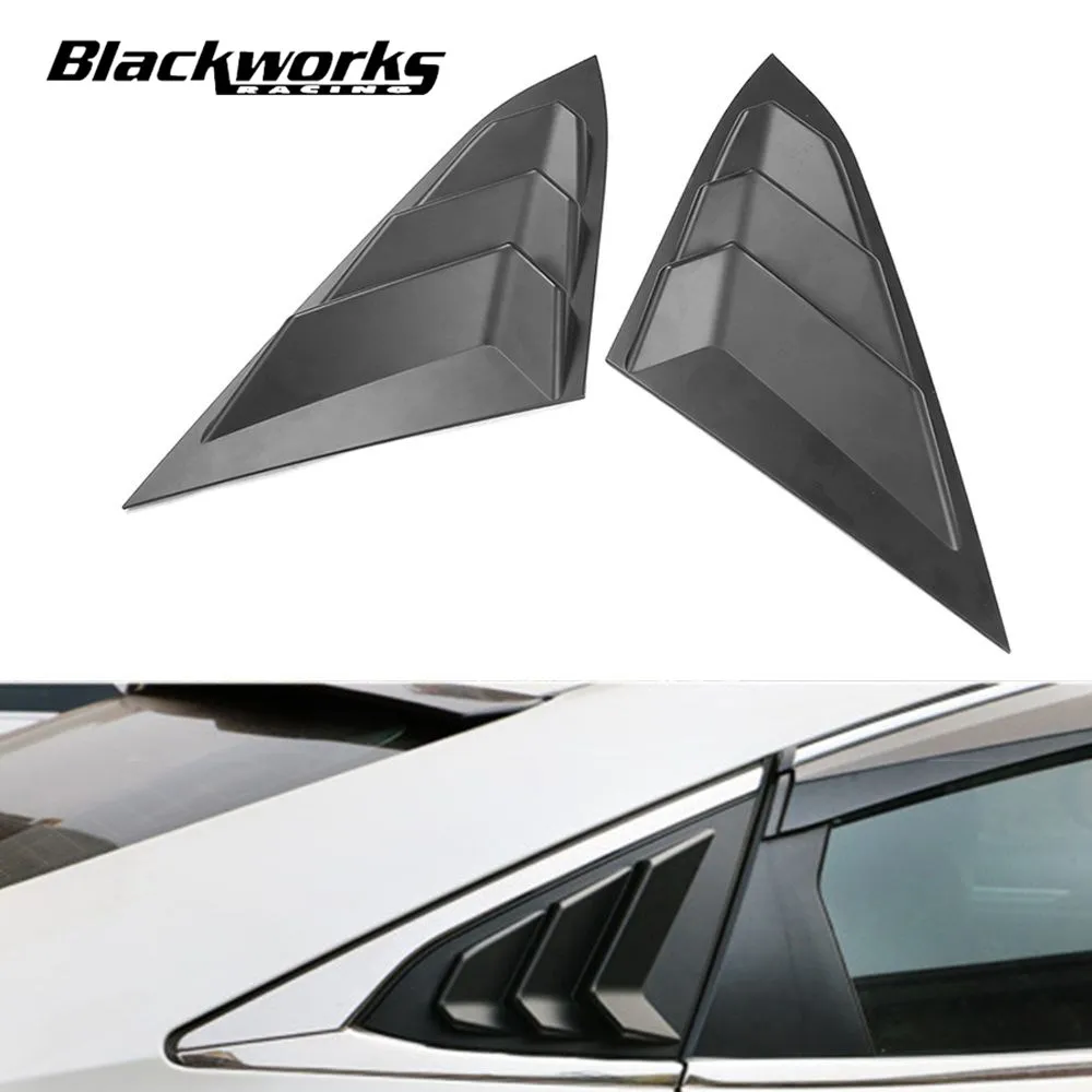 

2Pcs Car Rear Window Blinds Side Tuyere Louvers Vent Rear Window Louvers For Honda Tenth Generation Civic Sedan 16-20
