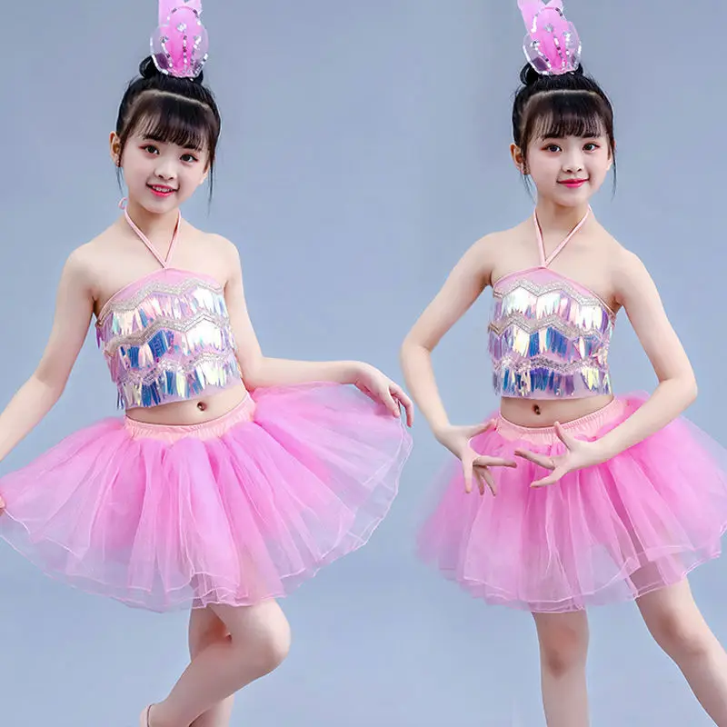 

Disney Children's day performance clothes, children's dance skirt, chorus clothes, girl's bright yarn skirt performance clothes