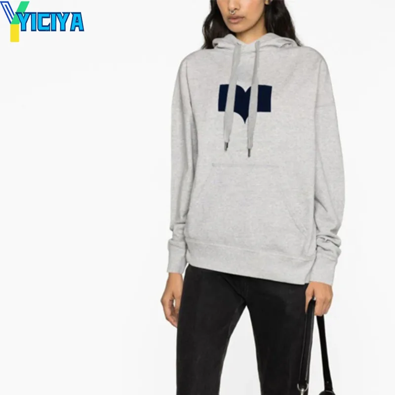 

YICIYA hoodie IS brand gray rose red hoody Sweatshirt Pullover hoodies Women hood new Blouse sweatshirts fashion winter 2023 top