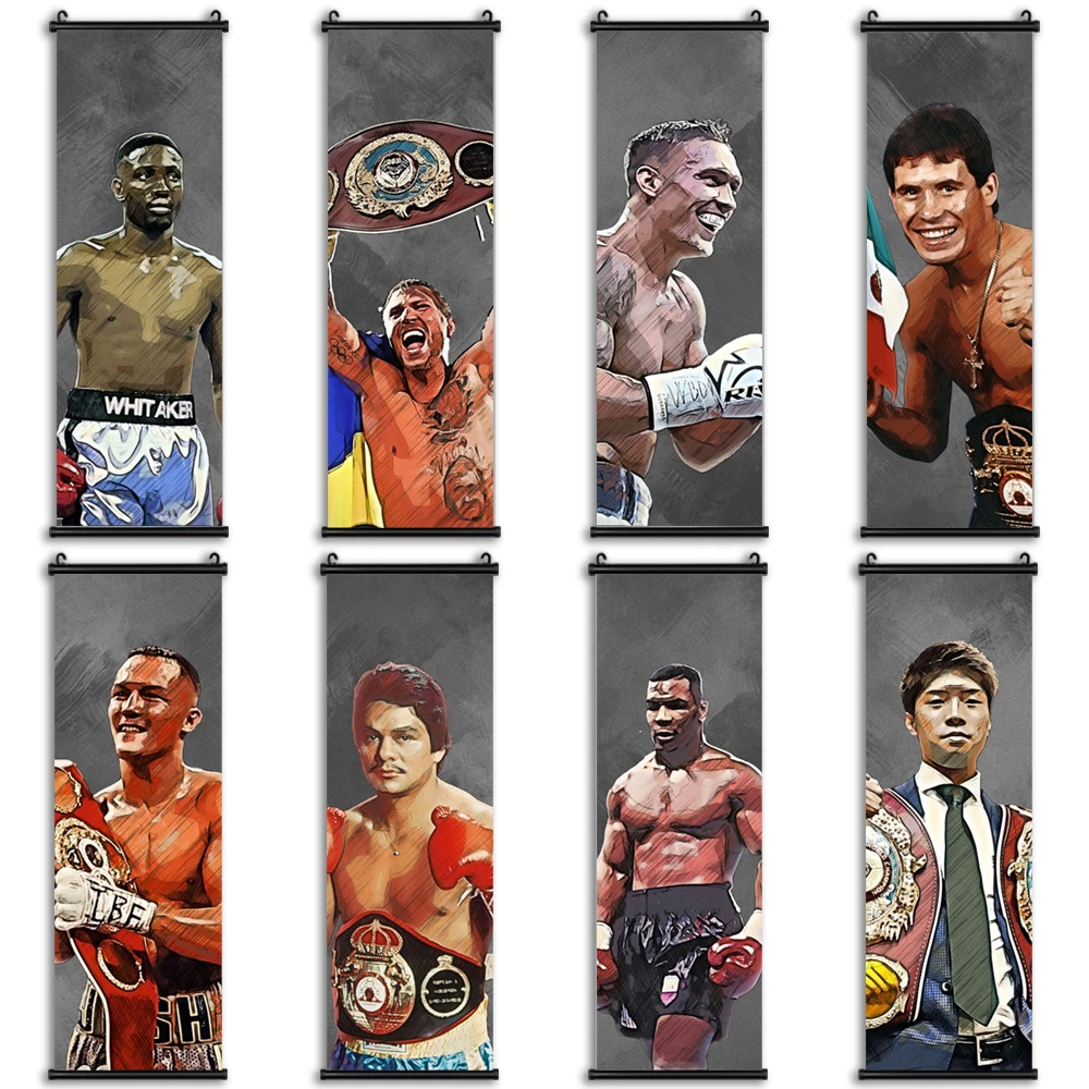 

Wall Art Muscle Men Picture HD Print Mix Boxing Hanging Scrolls Canvas Pugilist Painting Modular Poster For Bedroom Home Decor