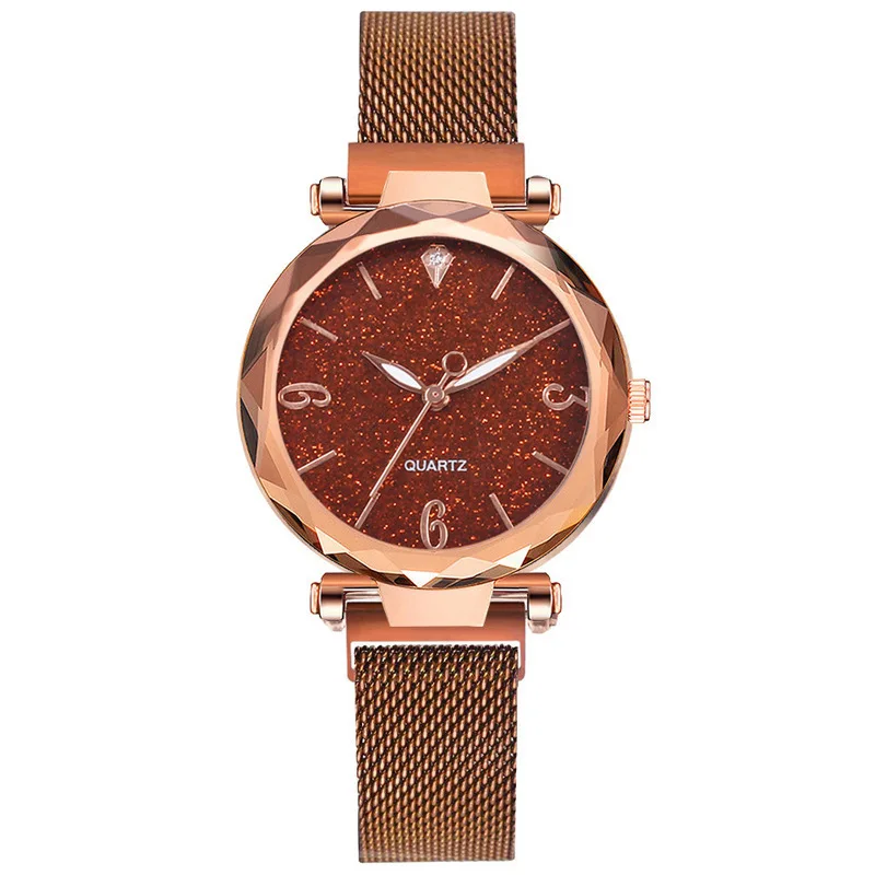 Leisure Versatile Full Diamond Dial, Lazy Man Absorbing Iron Clasp, Light Luxury Quartz Women Watch