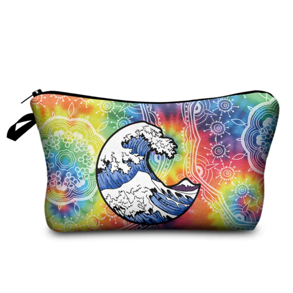 

котосумка косметичка дорожная органайзер для косметии Косметичка с принтом Halo Dye, маленькая дорожная Сумочка для мытья и хранения, простая ручная Сумочка для хранения в стиле ретро, органайзер для косметики